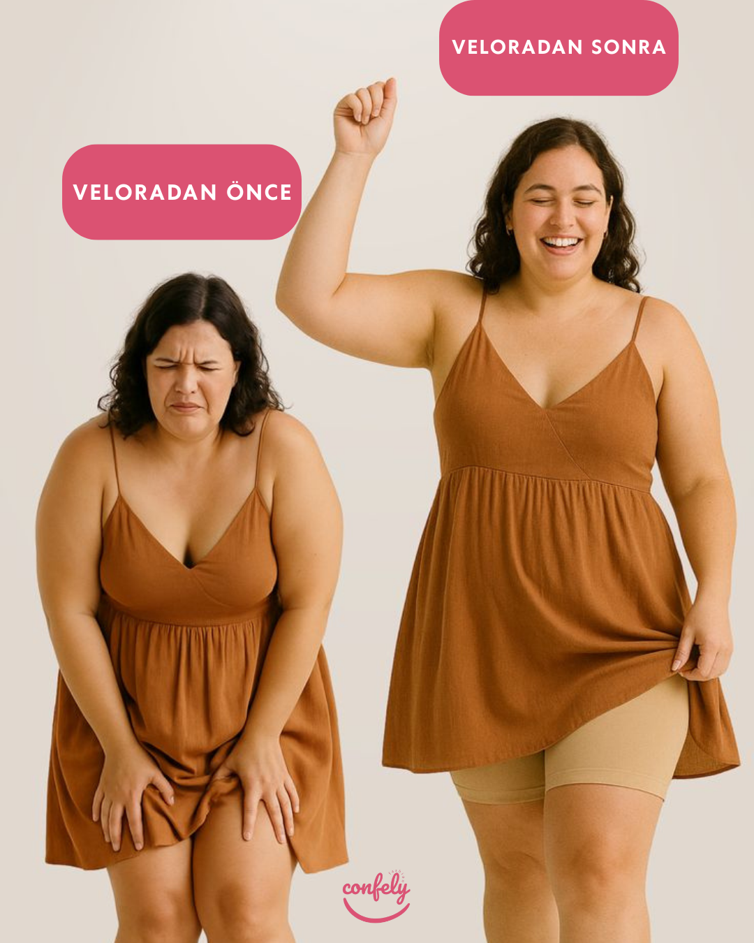 Velora, kadınların günlük hayatta yaşadığı sürtünme, terleme ve pişik sorunlarına özel olarak tasarlanmış bir üründür.